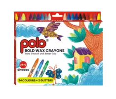 Polo 24 + 2 shade Bold wax crayons