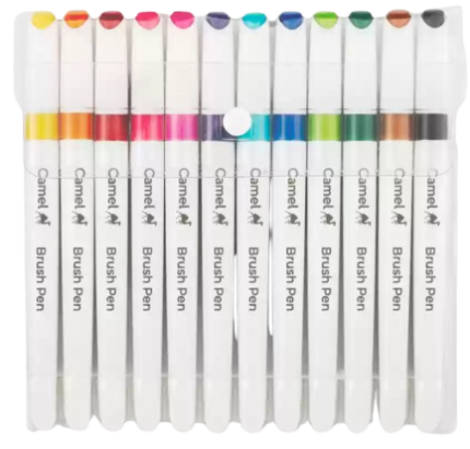 Camlin Brush Pen 12 Shades